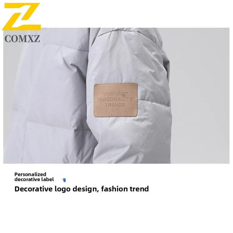 COMXZ الرجال سترة منفوخة الكورية نمط التزلج الدافئة يندبروف السفر القطن وسادة مبطنة عالية الجودة الثلوج الرياضة وسادات مبطنة 2025