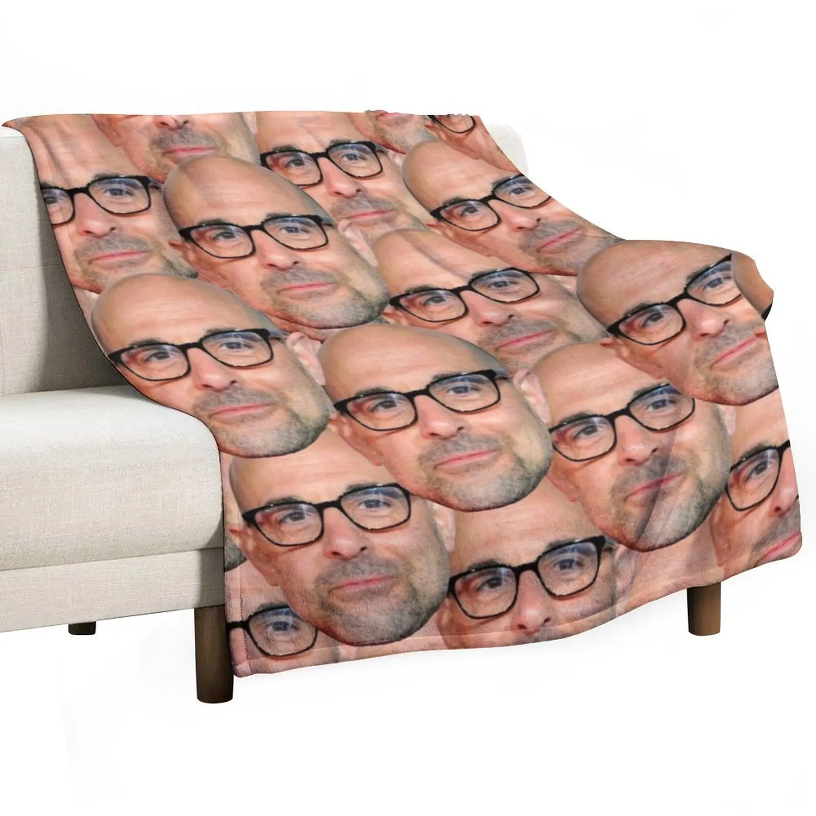 

Stanley Tucci head design Throw Blanket manga Plush Softest Blankets