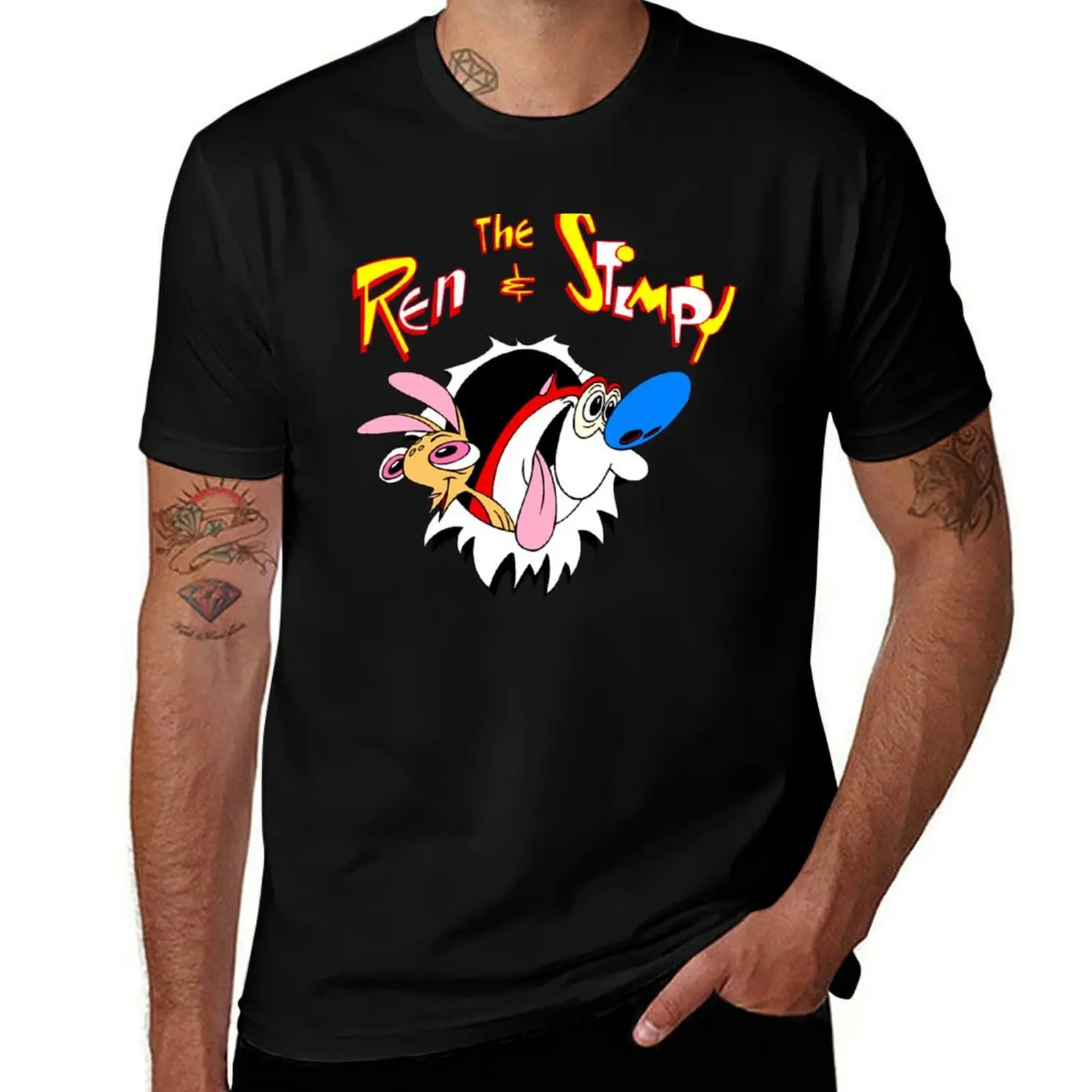 

man man shirt shirt cotton quality Stimpy and shirt t t cotton high t cotton man T-Shirt Ren