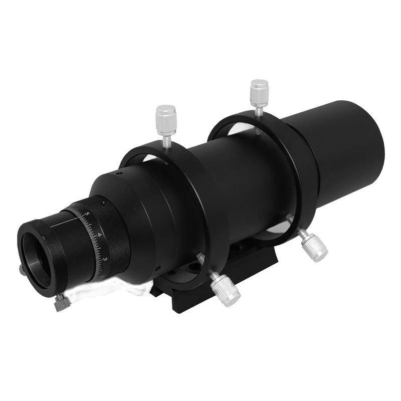 50mm Guide Scope Finderscope for Astronomical Telescope 200mm 1.25in Focal Length Ratio Guidescope with Double Helical Focuser