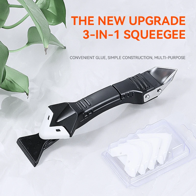 Raschietto angolare per colla per vetro utensili a mano strumento per calafataggio legante per pala pala in gomma multifunzionale rimozione del Silicone pala per cucitura angolare