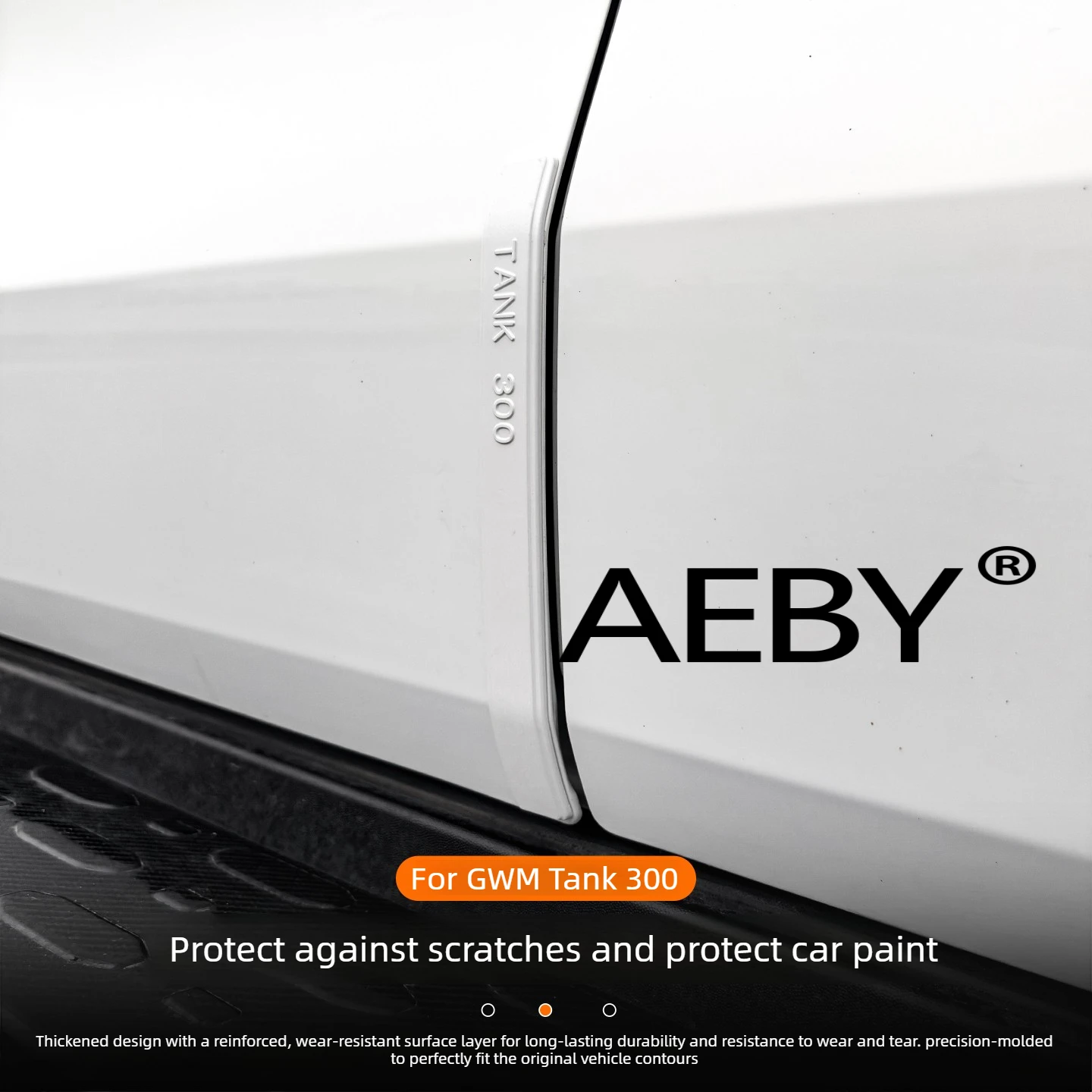 AEBY For GWM Tank 300 2023-2025 Door Edge Guard Strip,Durable Rubber Guard Strip,4PCS Set Against Scratches,Car Door Protection