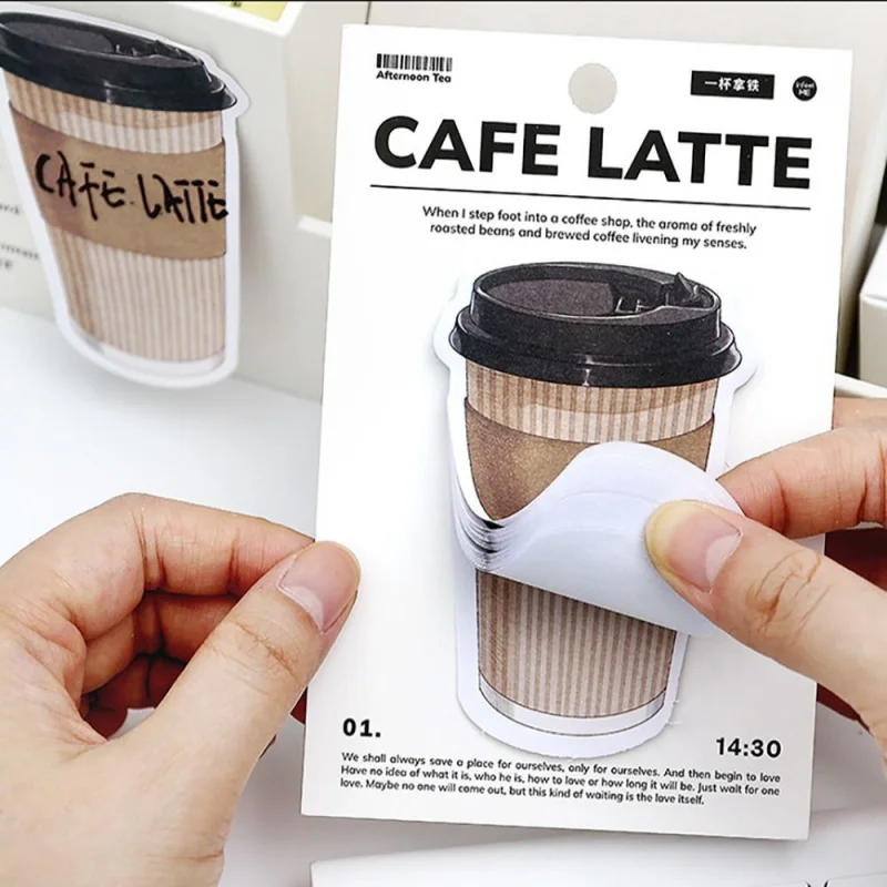 Toast Sticky Bread Coffee Series Sticky Notes - 30 Sheets New Tearable Paper Note, School Stationery & Office Supplies