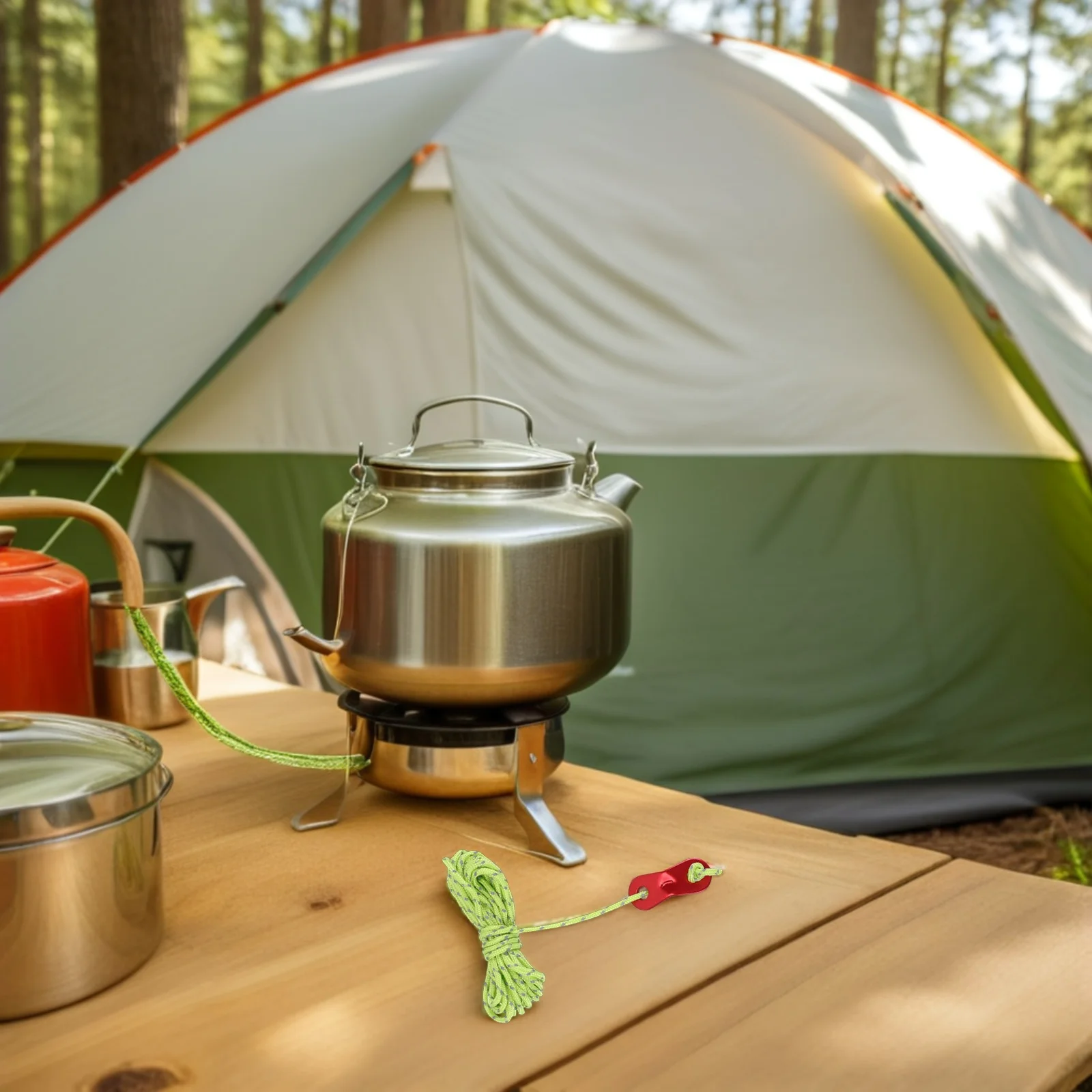 

8Pcs Reflective Tent Cord for Camping 4M Nylon Guy Lines with Buckles Quick Release Windproof Rope for Outdoor Hiking Adventures