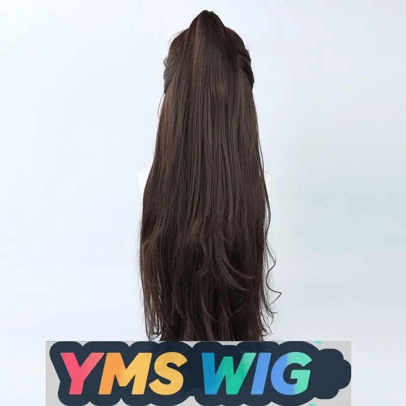 【MES PERRUQUE】 Bungou Stray Dogs Gender-Flexion Dazai Osamu Version Cheveux Longs Cosplay Perruque Marron Avec Queue De Cheval Pour Les Femmes