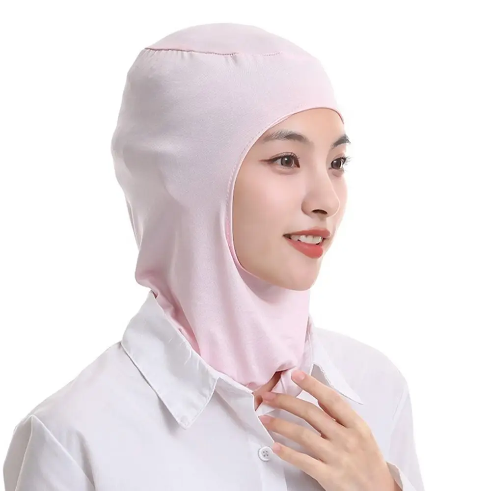 New Elastic Dust Proof Cap Neck Protector Breathable Work Hat Solid Color Work Cap Food Factory