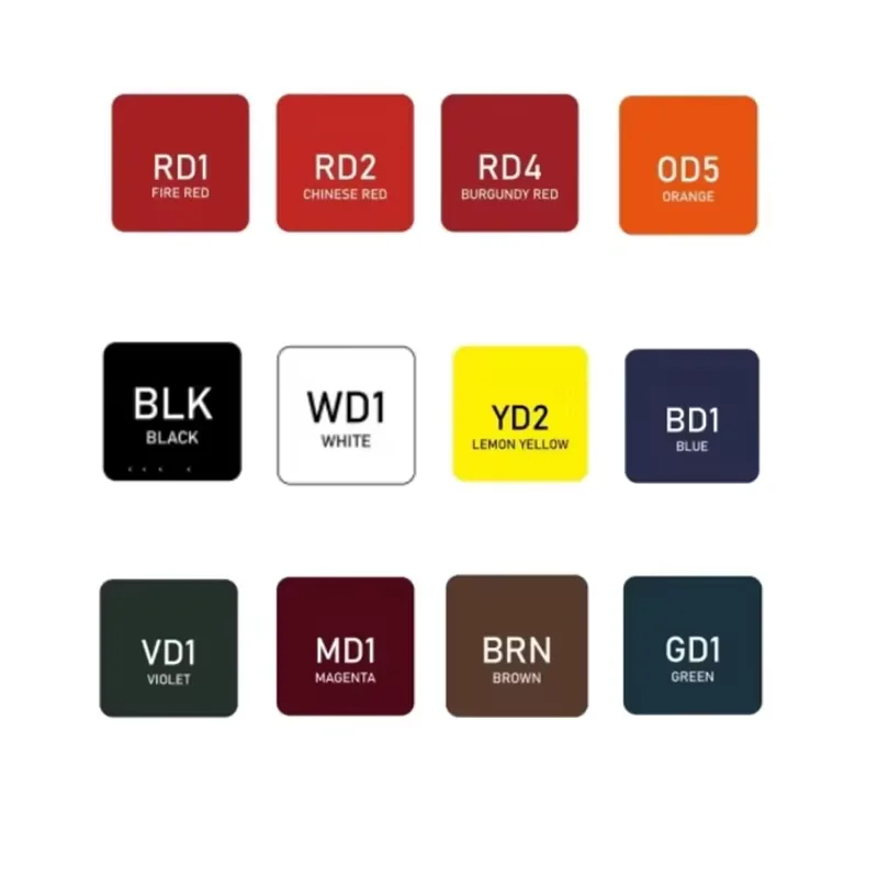 12PCS Professional Tattoo Ink Set Body Art Tattoo Ink Vibrant Vegan Long Lasting No Color Loss Tattoo Ink (1oz Bottkle)