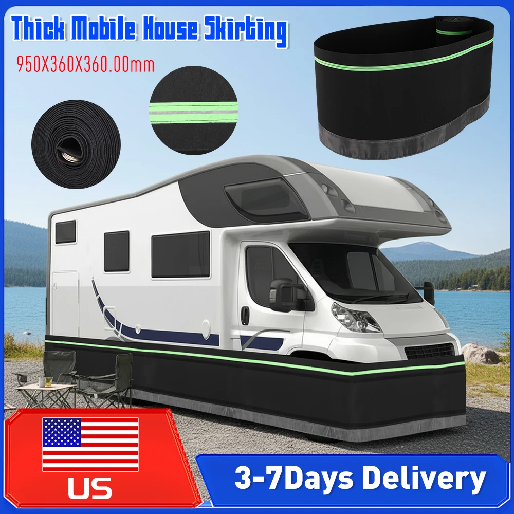 

Windproof Trailer Skirts Easy Installation Waterproof Bottom Cover Tightly Metal Plates for Mobile Home Travel Trailer Accessor