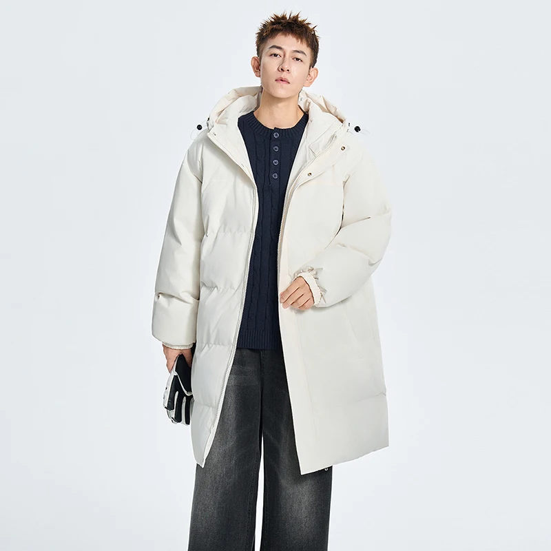 

Men's Latest New Winter Windproof Hooded Cotton Jacket Thickened Warm Outerwear Coat Fashion Style Casual Men's Windproof Coat