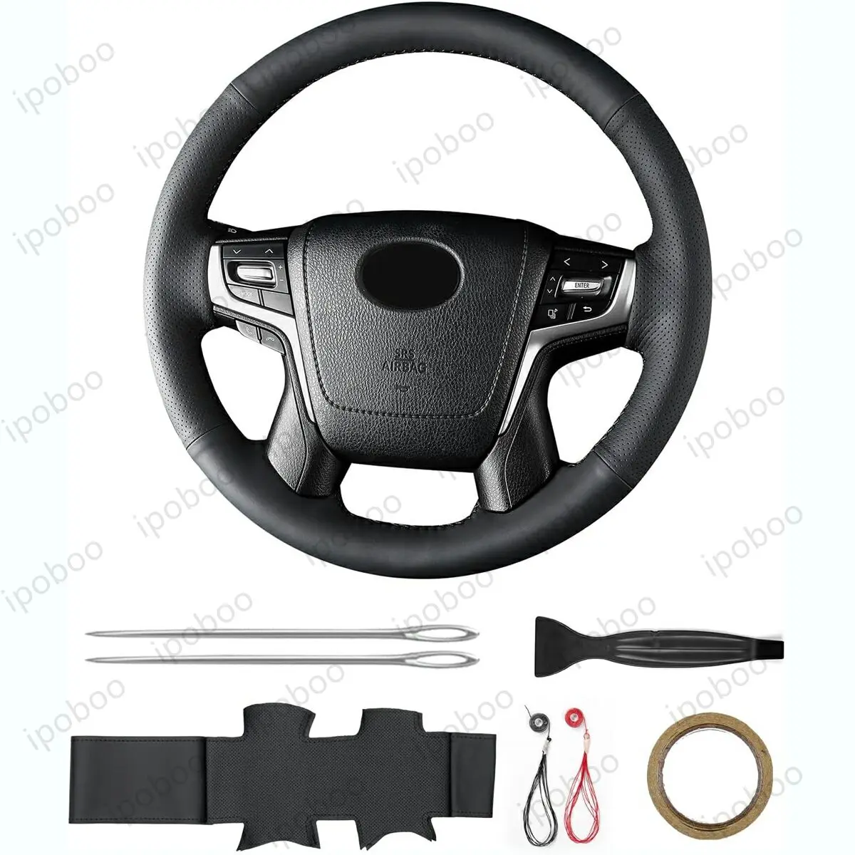 

Чехол на руль ручной работы для Toyota Land Cruiser 2016-2018