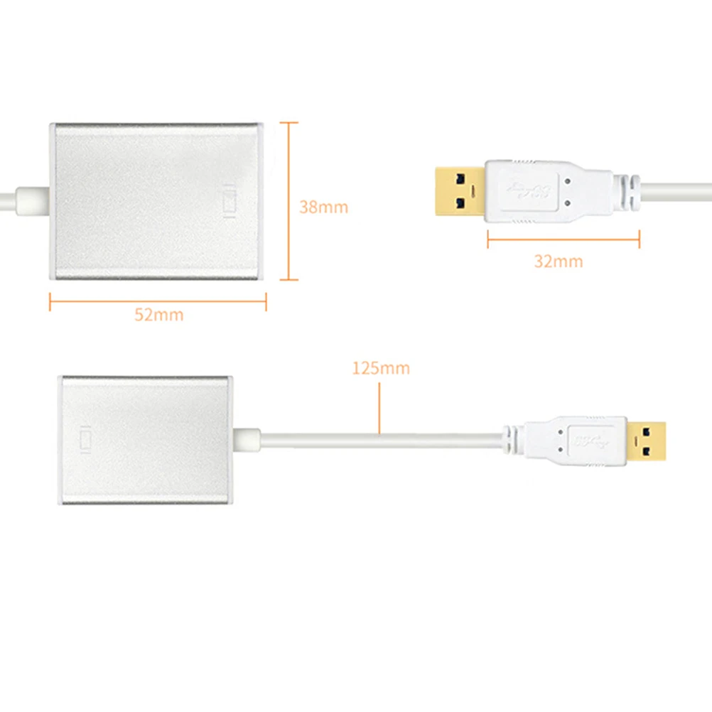 Cavo adattatore video USB 3.0 argento 1080p per laptop PC proiettore Hdtv multi-schermo 6 supporto display audio sincrono