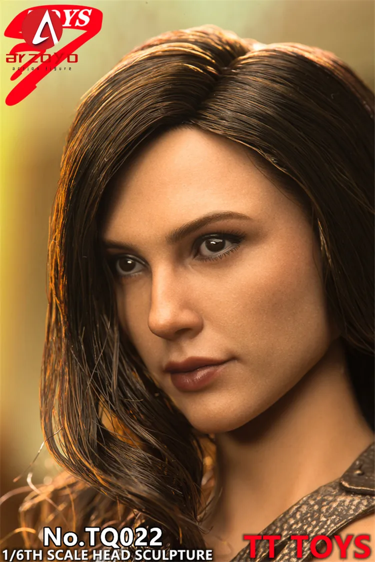 TTTOYS TQ022 1/6 Kobieta-żołnierz Europejska i amerykańska gwiazda Transplantacja włosów Model rzeźby głowy Pasuje do 12-calowego korpusu figurki akcji