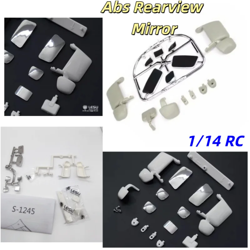 Lesu Model Abs Rearview Mirror For Diy 1/14 Scale Tamiya R620 470 RC Tractor Truck Th05105-Smt2 Rc Accessories