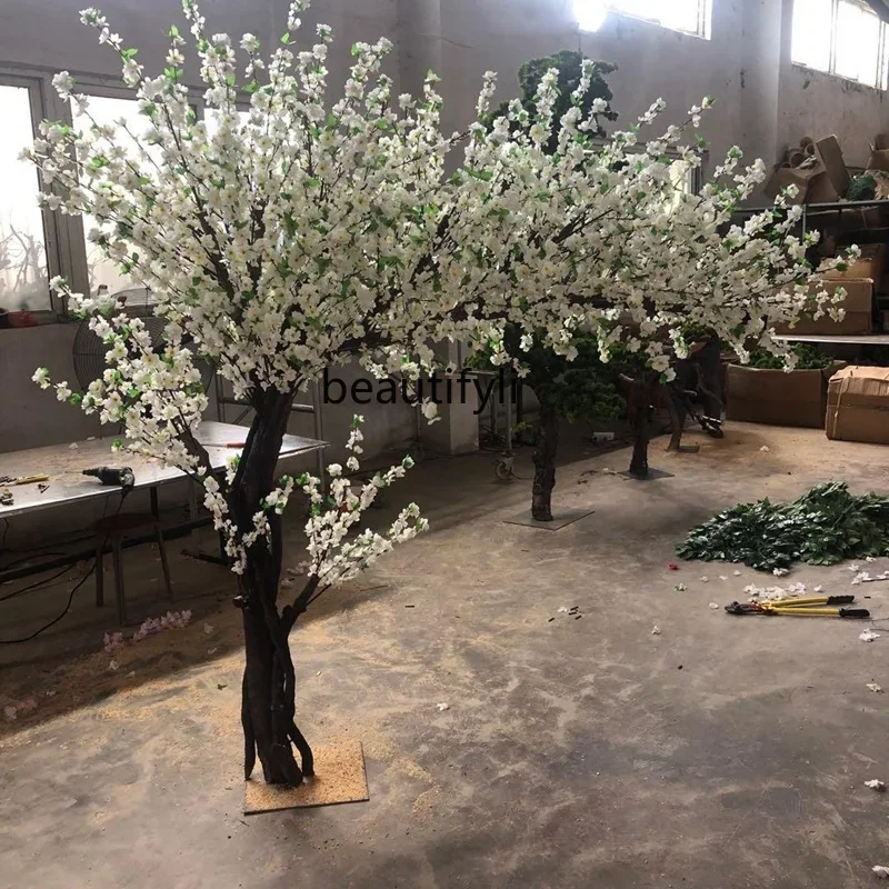 Large Plants Imitative Tree Cherry Tree Wish Decorative Tree Hotel Living Room Display