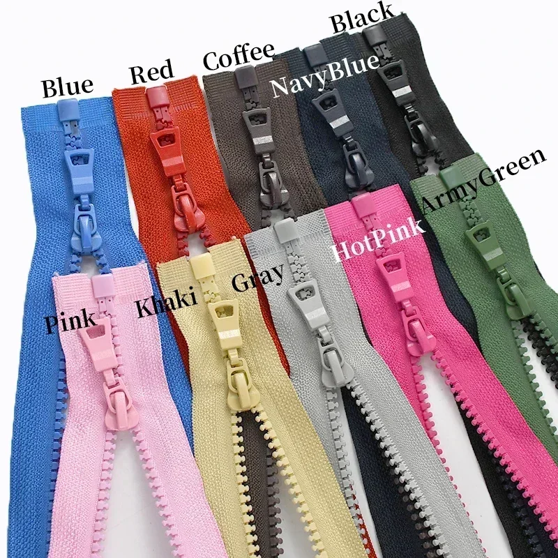 3Pcs Meetee 5# Resin Zipper for Sewing 15-25cm Close-End 30-90cm Open-End Zip Jecket Separable Zippers Ziper Closure Repair Kits