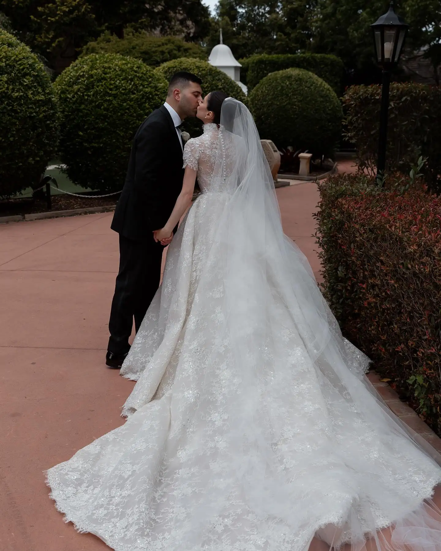 Vestido De Novia Cuello Alto Encaje Princesa Boda Pearl Свадебное платье Бальное платье Sob Medida Para Boda Por La Iglesia Minimalista