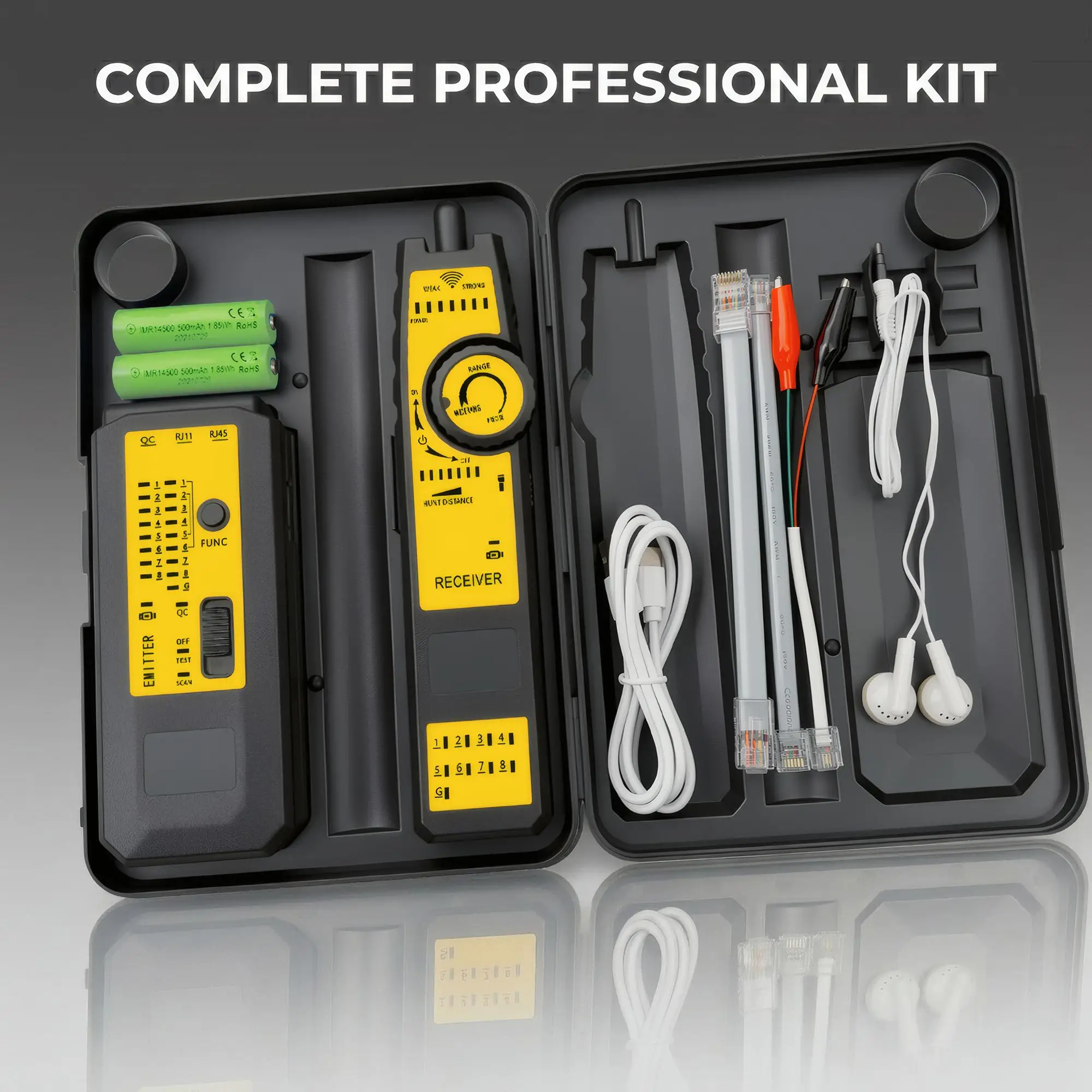 Network Cable Tracker RJ45 Ethernet Toner Anti-Interference Wire Finder Auto-Wake 2-in-1 Wiremap Tester Type-C CE