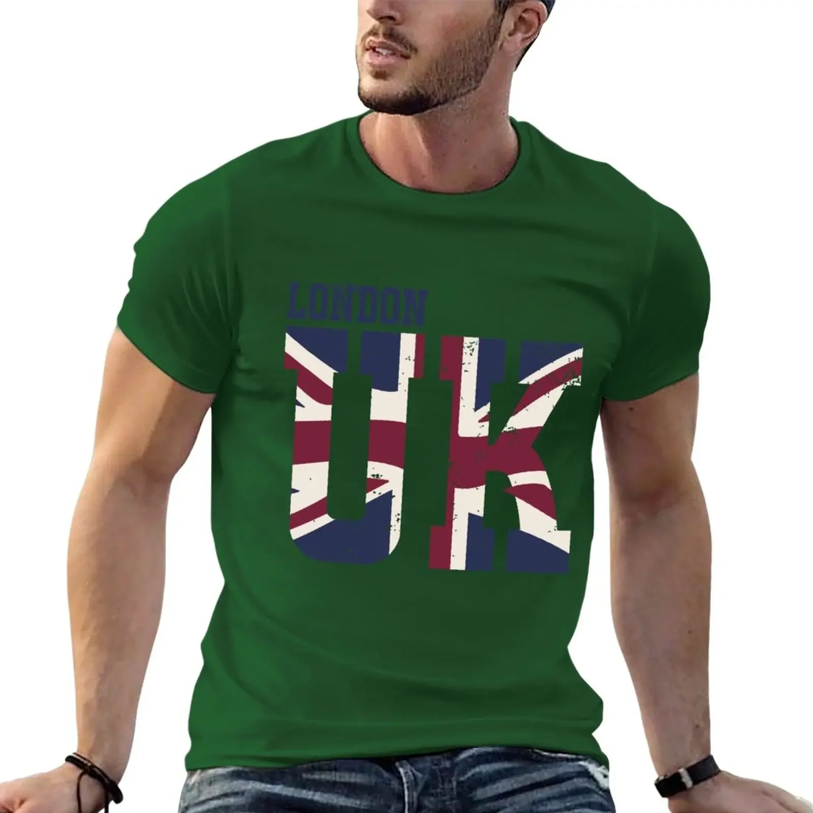 London UK Flag Tshirt England Flag tee T-Shirt vintage clothes short animal print shirt for boys fitted t shirts for men cotton