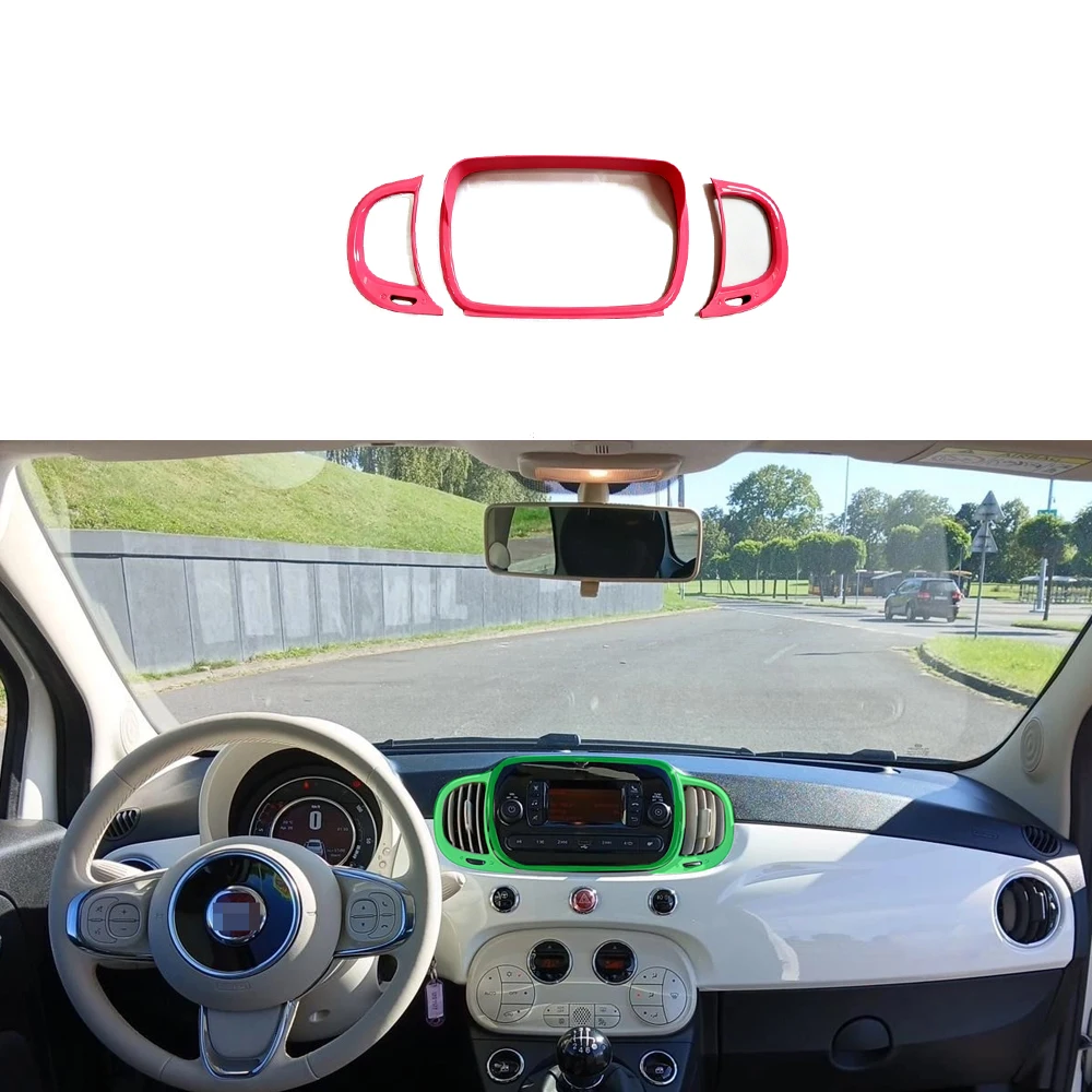 For Fiat 500 Navigation Screen Frame Trim Strip