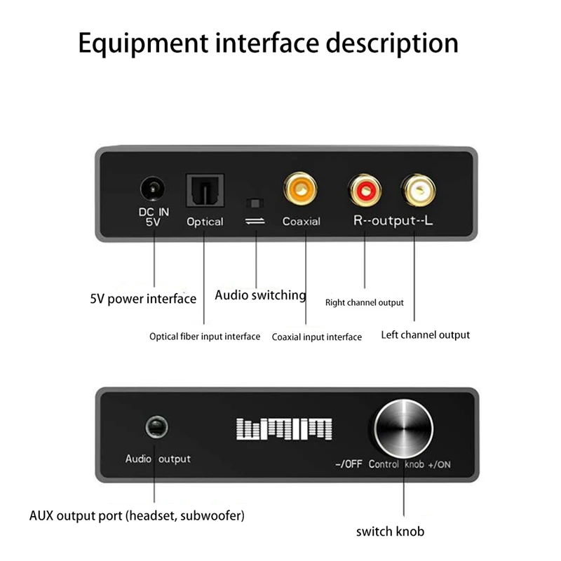 DAC 24Bit 192Khz optyczne współosiowe do konwerter Audio wyjście RCA3.5 do wzmacniacza do kina domowego TV