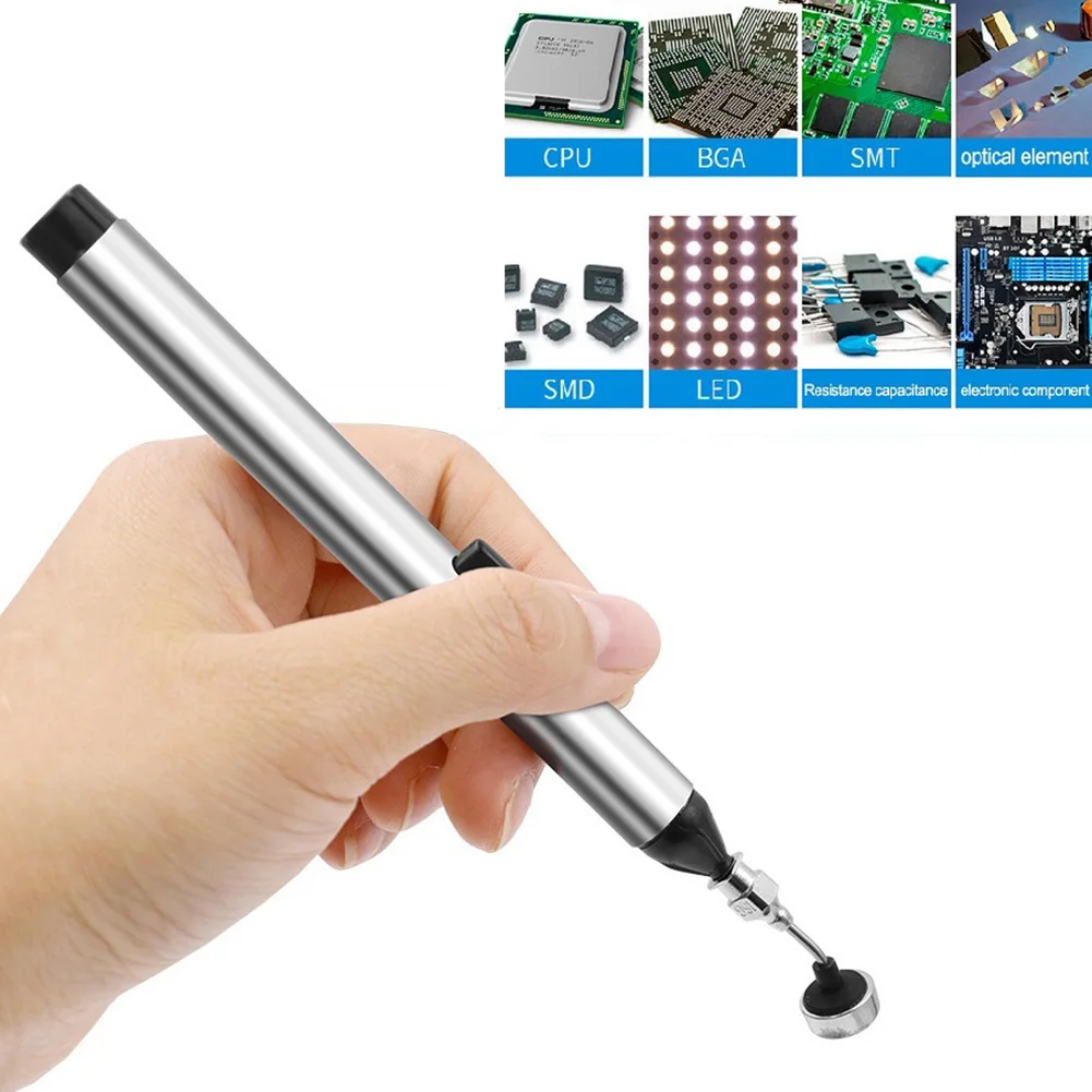 3-Head Vacuum Sucking Pen 1 Set Collet Ic for smd Pump Pickup Tool Soldering Tool Suction Remover Vacuum Suction Tool