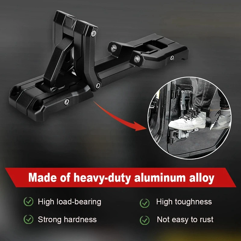 2/4 Door Before And After Side Ladder Pedals For Jeep Wrangler JK/JL 2007-21 Aluminum Alloy Folding Ladder Pedals