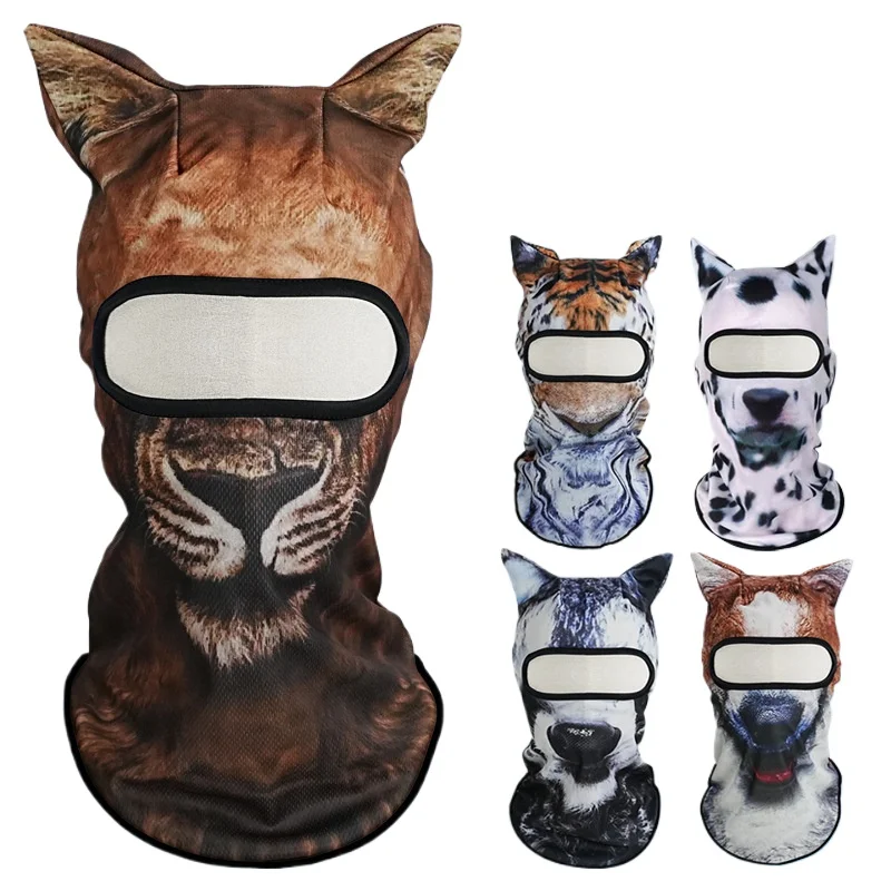 

3D Балаклава с котом Хаски Тигр Косплей Симпатичная маска с капюшоном на все лицо Катание на лыжах Сноуборд Шлем Подкладка Байкер Лицо Гора Головной убор Шляпа