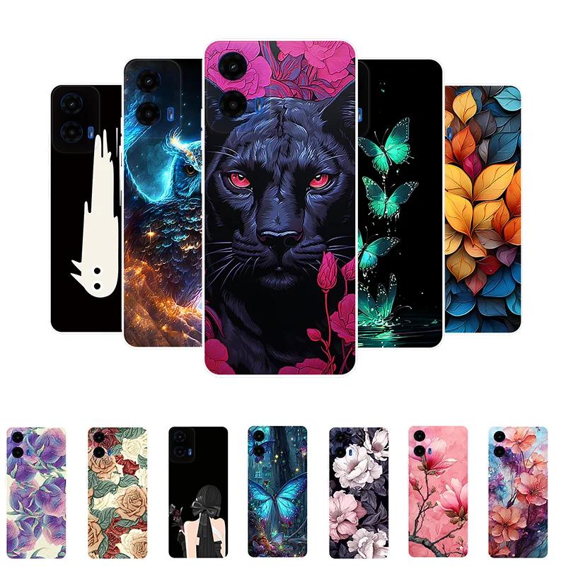 For Motorola Moto G45 5G Case G 45 Animal Soft TPU Protective Silicone Case for Motorola G45 Back Cover MotoG45 Phone Case