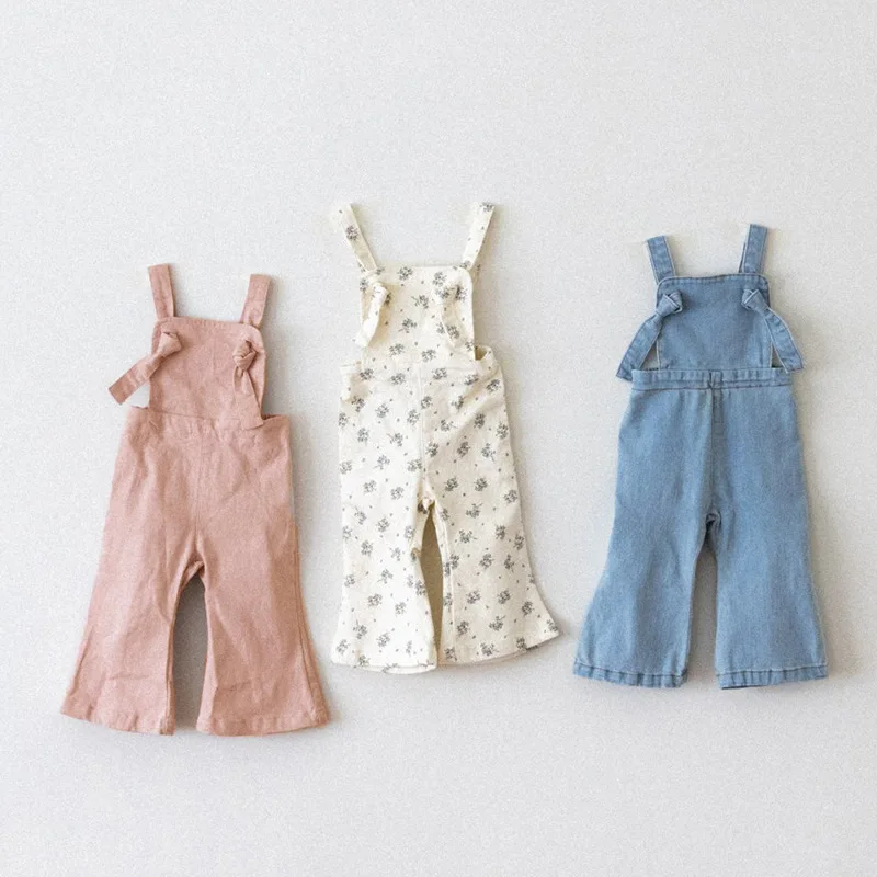

2025 Summer New Cute Girls Overalls Children Casual Strap Pants Baby Girl Jeans Bib Fashion Kids Overalls Infant Clothes