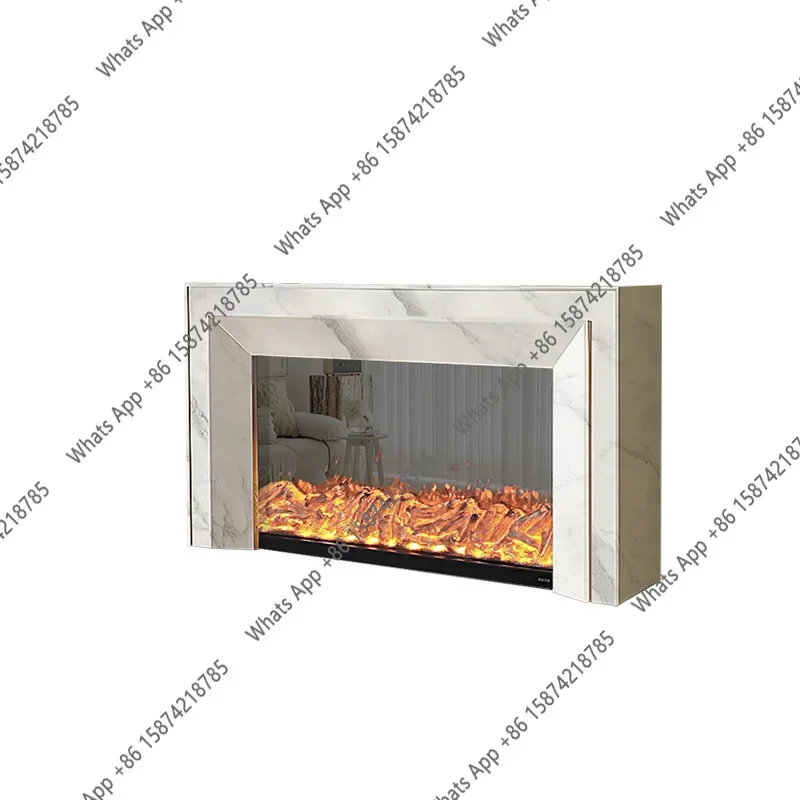 X European Fireplace TV Cabinet Simulation Flame Heating Electronic Fireplace Villa Living Room Light Luxury Imitation X29