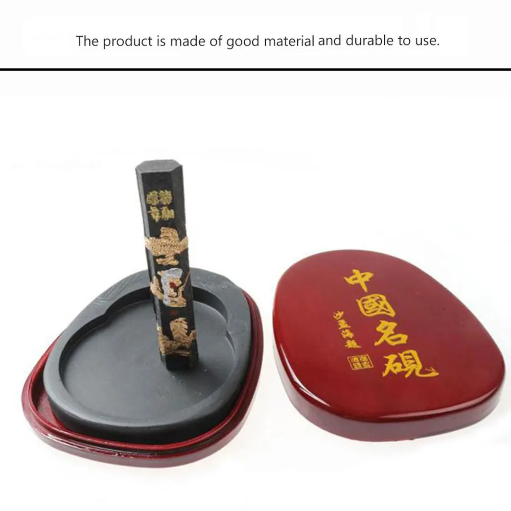 

Chinese Calligraphy Inkstone With Cover Compact Washable Reusable Durable Painting Tool For Students Stationery
