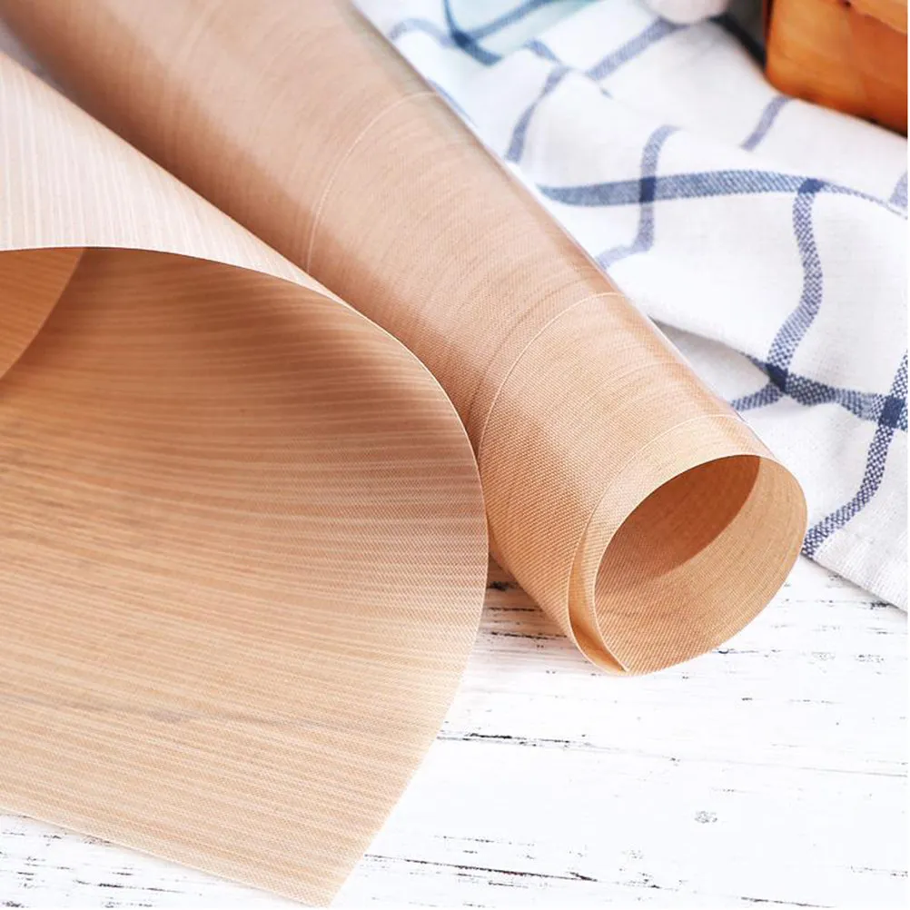 Fiberglass Fabric Brown 140gsm Baking Mat Non-Stick Ptfe Coated High Temperature Resistant Grill Pad Oven Mat Reusable Easy