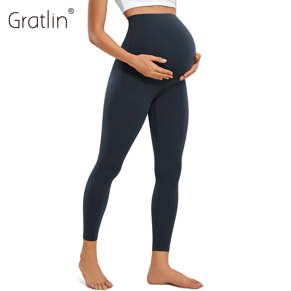 

Women's 25" Butterluxe Maternity Leggings Over The Belly - Buttery Soft Workout Activewear Yoga Pregnancy Pants Sport