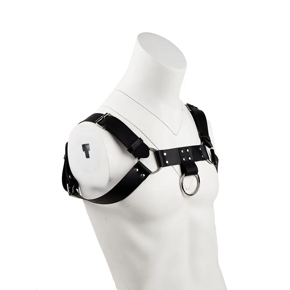Punk Europese en Amerikaanse hunk lederen riem sexy borstband nachtclub taille schouderband bar veelzijdige showband bondage