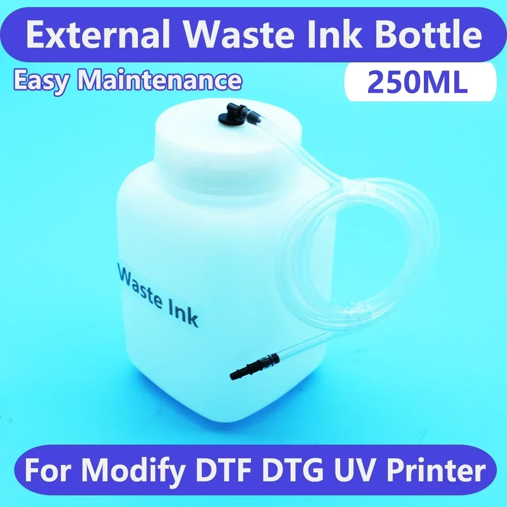 DTF Waste Ink Container Tank UV Ink Bottle External Jar DTF Modified Printer Conversion With Tube for L18050 L8050 L1800 ET 8550