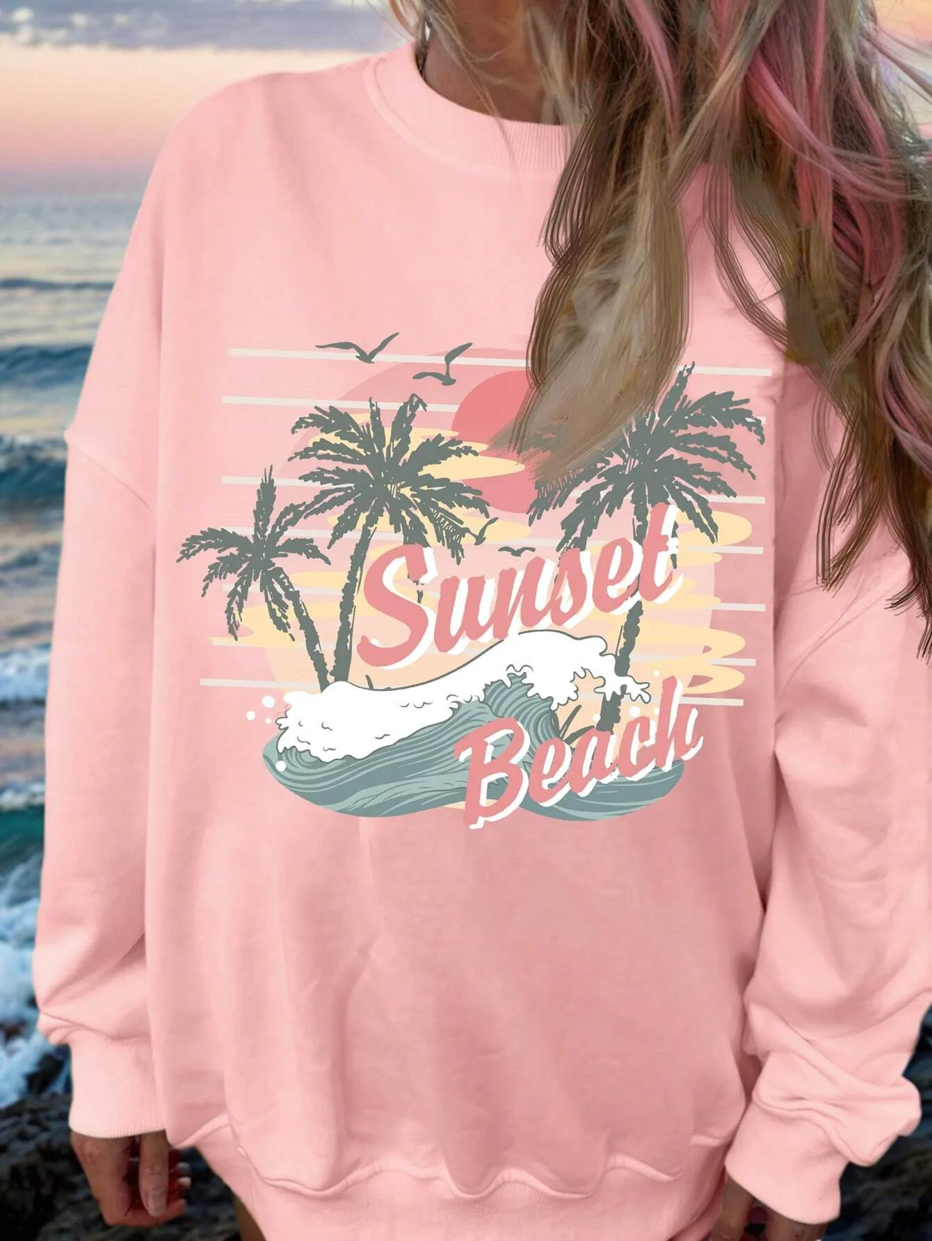 

Hawaii Graphic Print Women's Sweatshirts Oversized Hoodies Fashion Long Sleeve Women Clothing Casual Top Sweatshirts Youthful