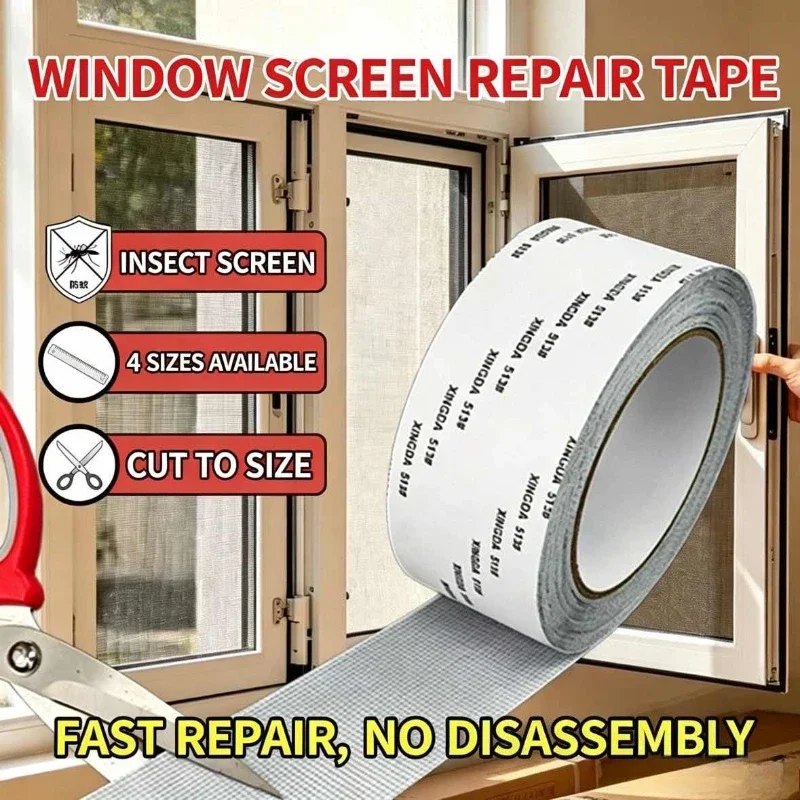 Fix Net Window Home Adhesive Anti Mosquito Fly Bug Insect Repair Screen Wall Patch Stickers Mesh Window Screen Window Net Mesh