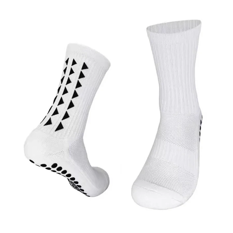 6 Pairs Multi-Sport Grip Socks, Towel Bottom Anti-Slip for Football Running Gym, Mens Womens Athletic Socks Set, Men Socks