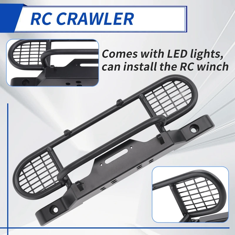 

【Купить】для TRX4 Металлический передний бампер Camel Trophy с подсветкой для 1/10 RC гусеничного автомобиля Traxxas TRX4 TRX-4 Defender