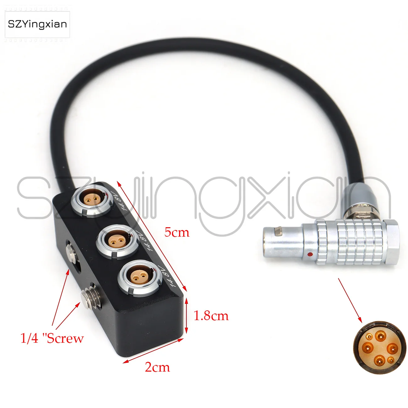 DJI Ronin 2 Stabilizer DC 1B 6Pin To 3 x 0B 2Pin Female Power Supply Expansion 0B2 Pin Port Power Distributor