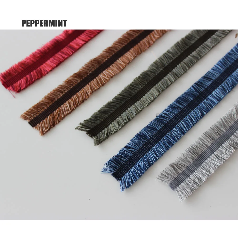 3 Yards 3cm Fringed Trim 2 Side Use Tassel Knitted Trim Ribbon Sewing Latin Dress Stage Garment Curtain Decorative