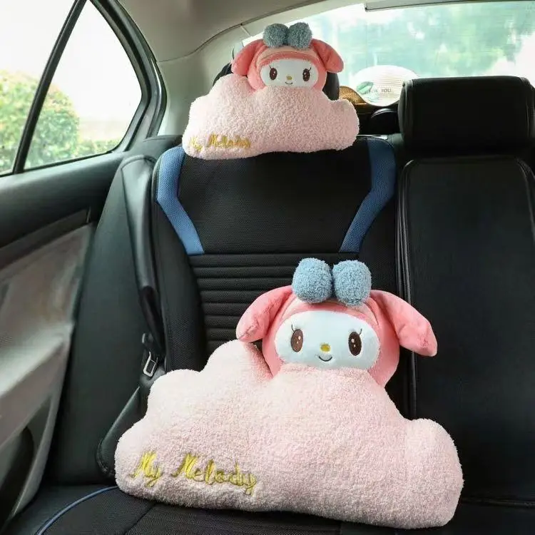 

Sanrio Melody Cute Cloud Car Plush Neck Pillow Waist Pillow Kawaii Kuromi Cinnamon Dog Pacha Dog Car Interior Accessories