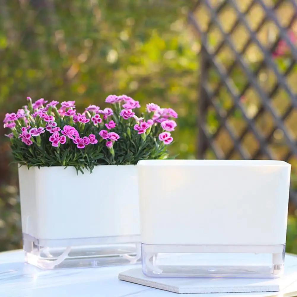 Self-absorbing Flower Pot Flower Planter Self Watering Plant Pot with Drainage Holes Reusable Indoor Outdoor Planter High