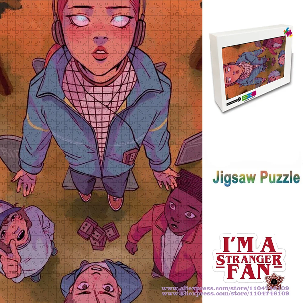 

Пазлы-головоломки Stranger Things 108/200/300/500/1000/1500 элементов, развивающие интеллект, для взрослых, подарок в коробке, украшение для дома