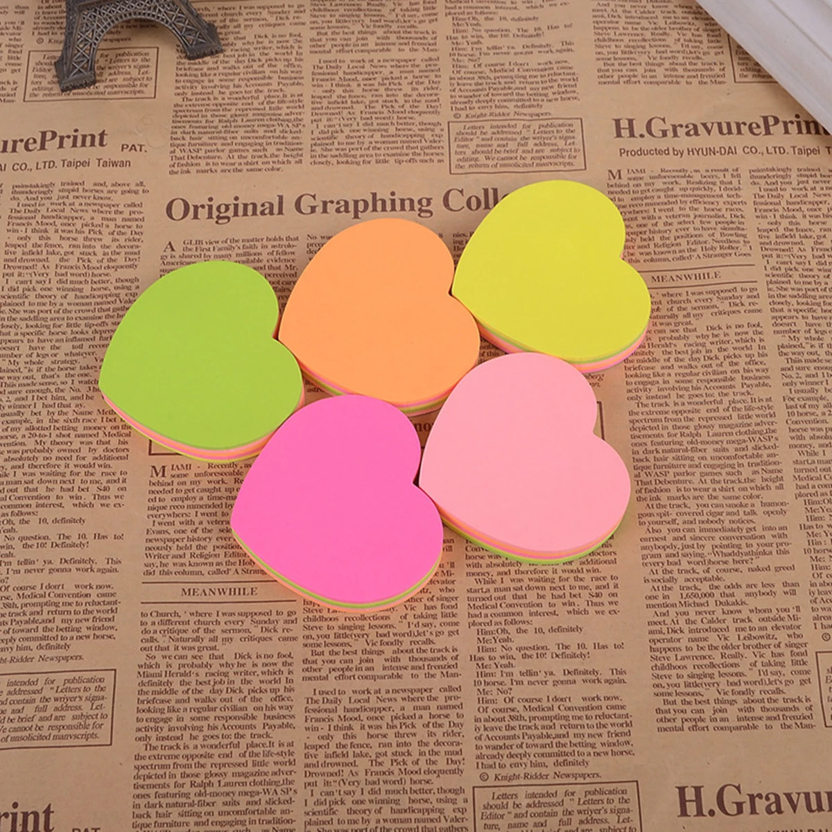 

5 Pcs Pads Heart-shaped Self-stick Variety Paper Stickers Cute Memos