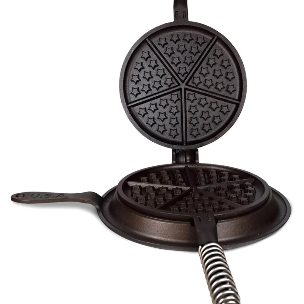 

HAOYUNMA Pre-Seasoned, PFOA/PTFE Free, Made In USA | Vintage Inspired, 7 inch Waffle Iron