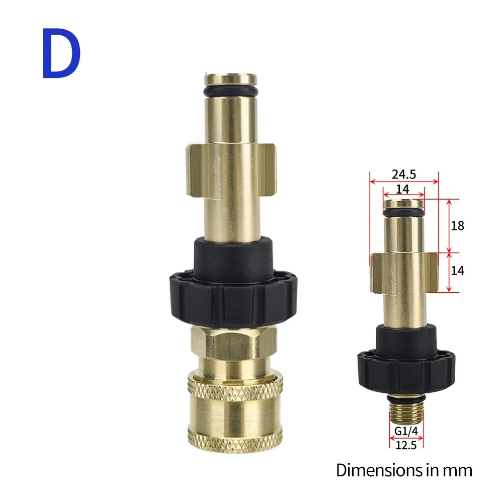 Hochdruckreiniger-Schnellkupplung 1/4" für Spritzpistolenlanze, Bajonett-Adapter 1/4" Schnellverschluss-Anschluss für Karcher – Detail 11