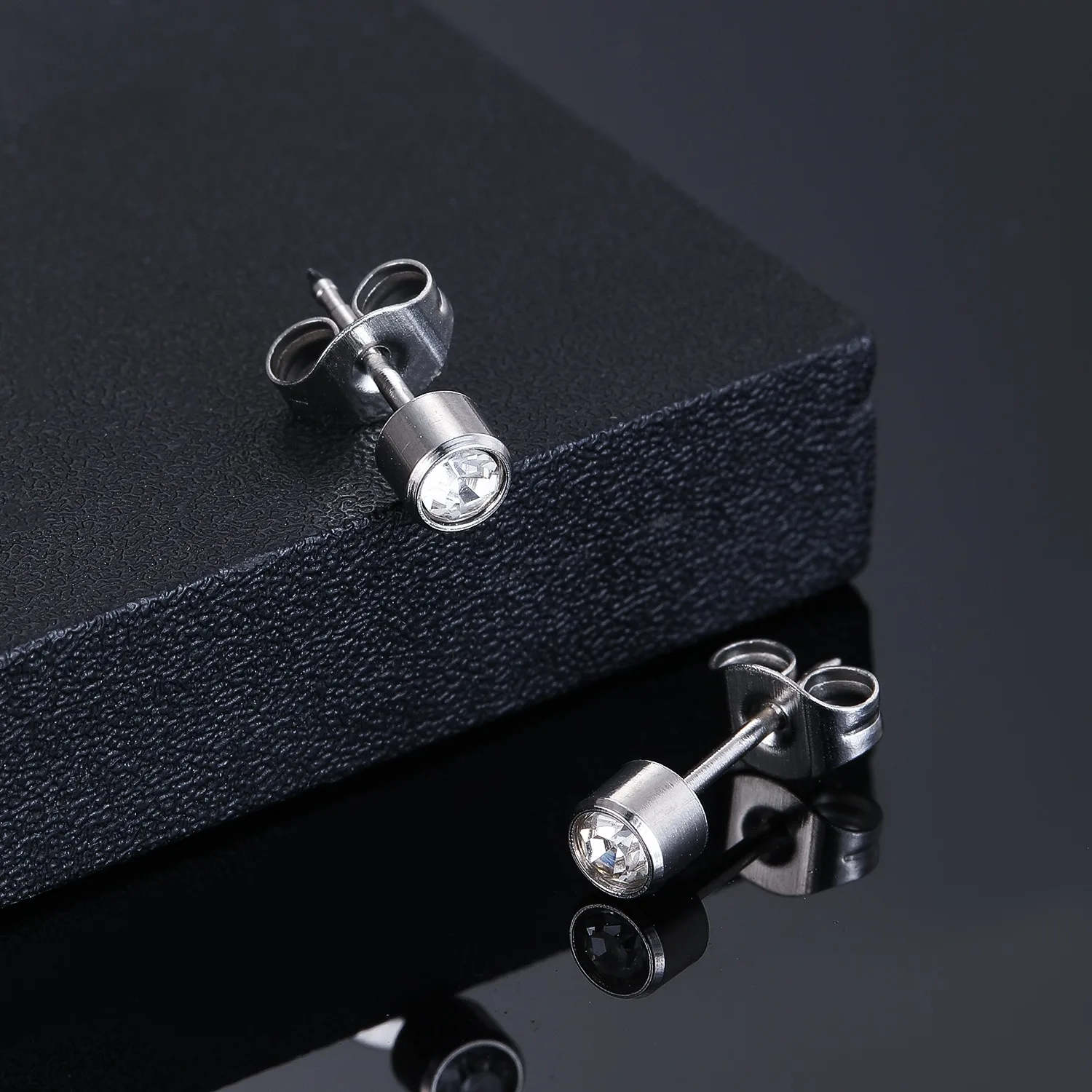 10 Pairs Stainless Steel Stud Earrings, Hypoallergenic