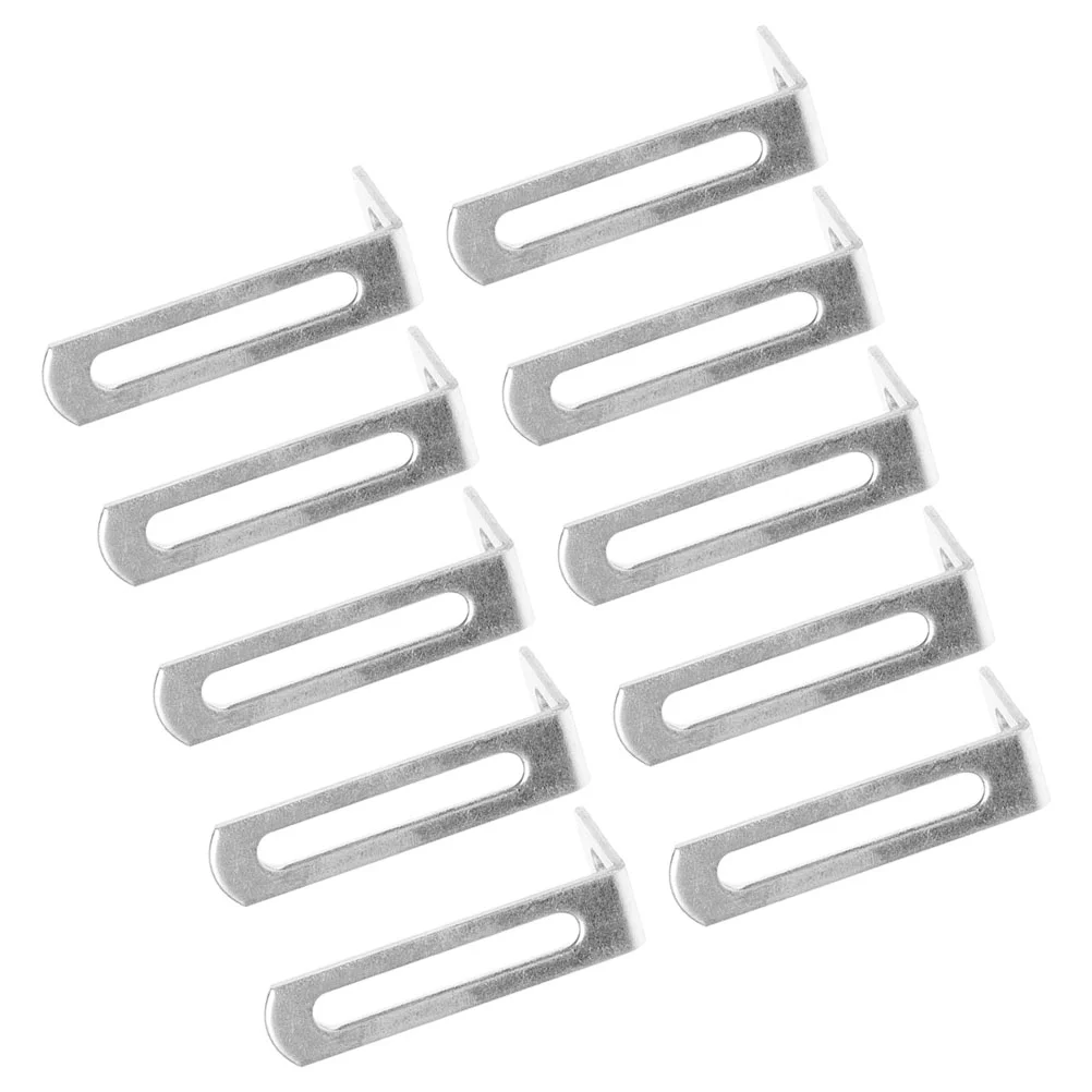 

10 Pcs Furniture Hardware Accessories L-Shape Shelf Support Brackets Corner Brace Metal for Wood Right Angle Shelves