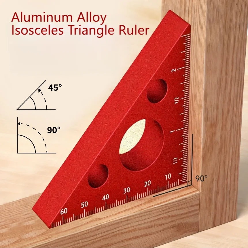 For Workshop Use Aluminum Ruler Marking Tool Accurate Marking Triangle Ruler Triangle Accurate Marking Lightweight Portable